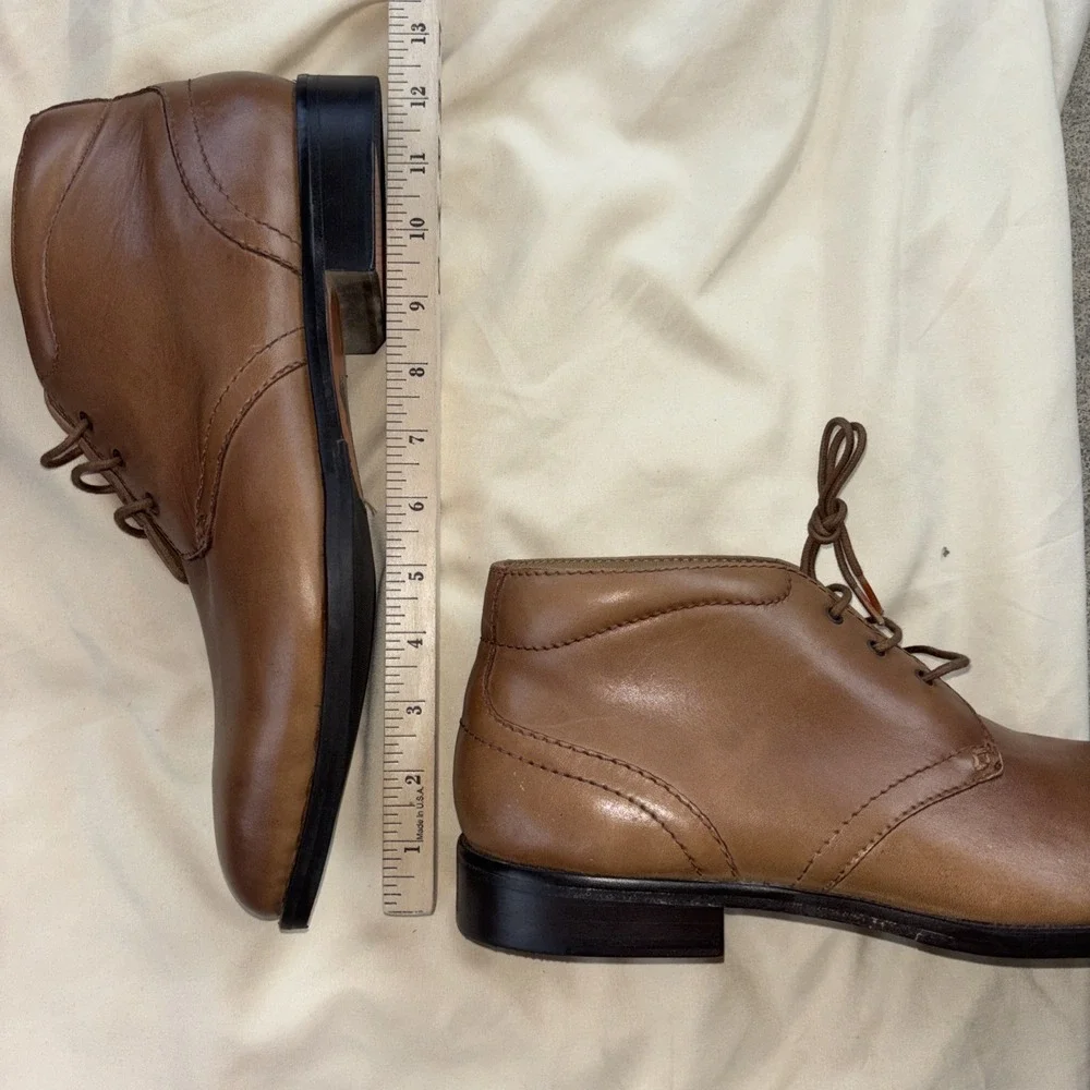 Addey Supply Co Ridge Men's 11 Honey Brown Leather Lace Up Oxford Dress Shoes